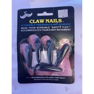 VTG 1986 Imagineering Claw Nails Fingernails Vampire Blood Black MIP Halloween